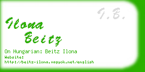 ilona beitz business card